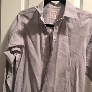 Purple and white Brooks brothers button down